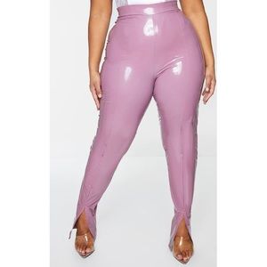 Rose vinyl pants